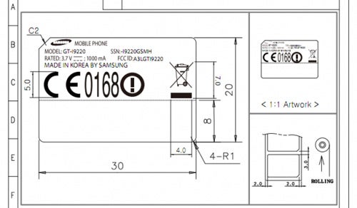 The Samsung Galaxy Note has passed through the FCC with AT&amp;T bands