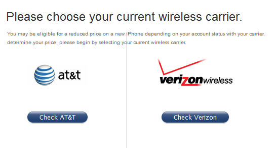 Apple's web site will let AT&amp;T and Verizon users know if they are eligible for an upgrade; Sprint information will be added later - Want to know if you're eligible to buy the Apple iPhone 4S at the subsidized price?