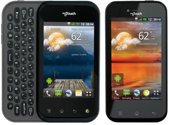 The LG myTouch Q (L) and the LG myTouch (R) - Now official: LG myTouch and LG myTouch Q for T-Mobile
