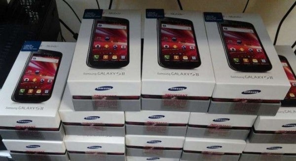 Boxes of the Samsung Galaxy S II make it to T-Mobile stores - Samsung Galaxy S II arrives at T-Mobile, ready for launch; phone scores 3,711 on Quadrant test