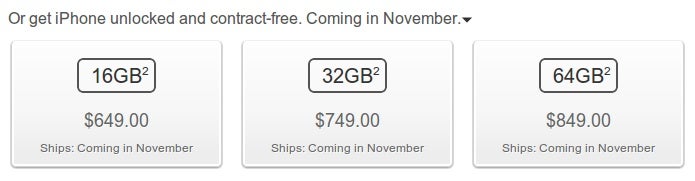 Apple iPhone 4S pre-orders start, unlocked iPhone 4S arriving in November
