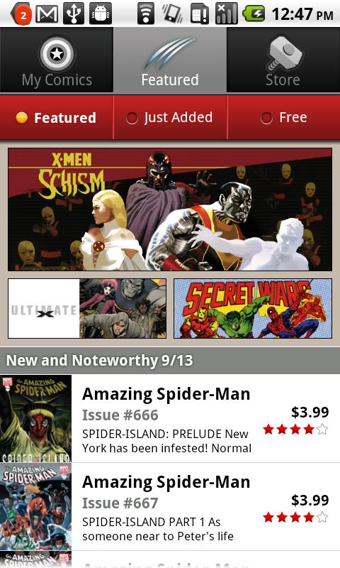 Marvel Comics app comes to Android phones and tablets