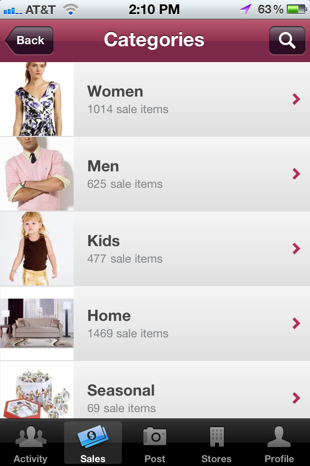 Find nearby sales with Zoomingo for your Android or iOS device