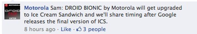 Good news for Motrorola DROID BIONIC owners - Motorola DROID BIONIC to get Ice Cream Sandwich update