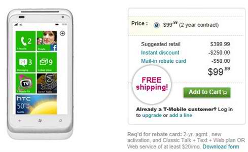 HTC Radar 4G goes on sale a couple days earlier than expected on T-Mobile&#039;s web site