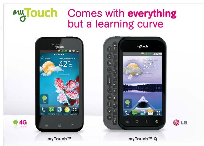 T-Mobile myTouch & myTouch Q by LG are officially priced at $80 - arriving November 2nd