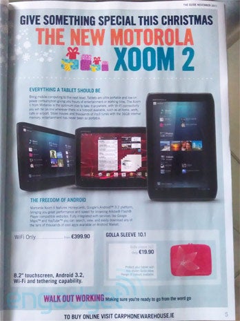 The Motorola XOOM 2 ME positioned as a holiday gift - Motorola XOOM 2 appears in U.K. ad as something for under the tree