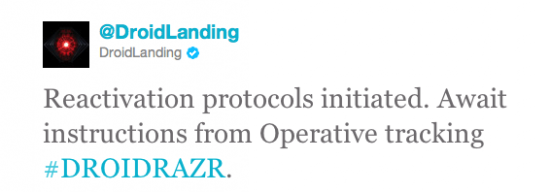 A contest to win a Motorola DROID RAZR appears to be on the way - DroidLanding reactivated, contest coming