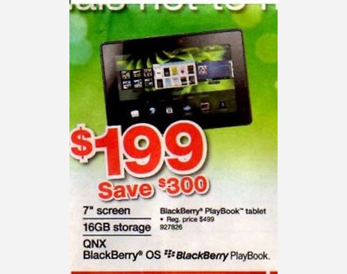 Staples is having a Black Friday sale on the BlackBerry PlayBook - Staples cutting BlackBerry PlayBook price to $199 for a Black Friday deal