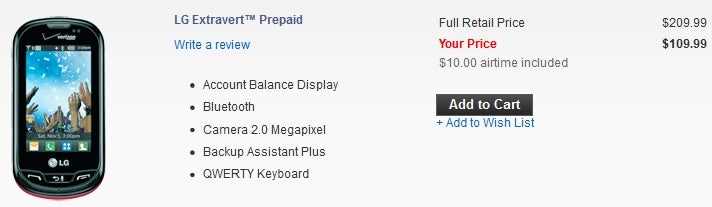 Verizon introduces the LG Extravert for pre-paid customers