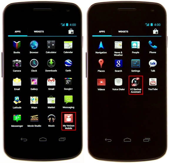 Verizon bloat found on Galaxy Nexus