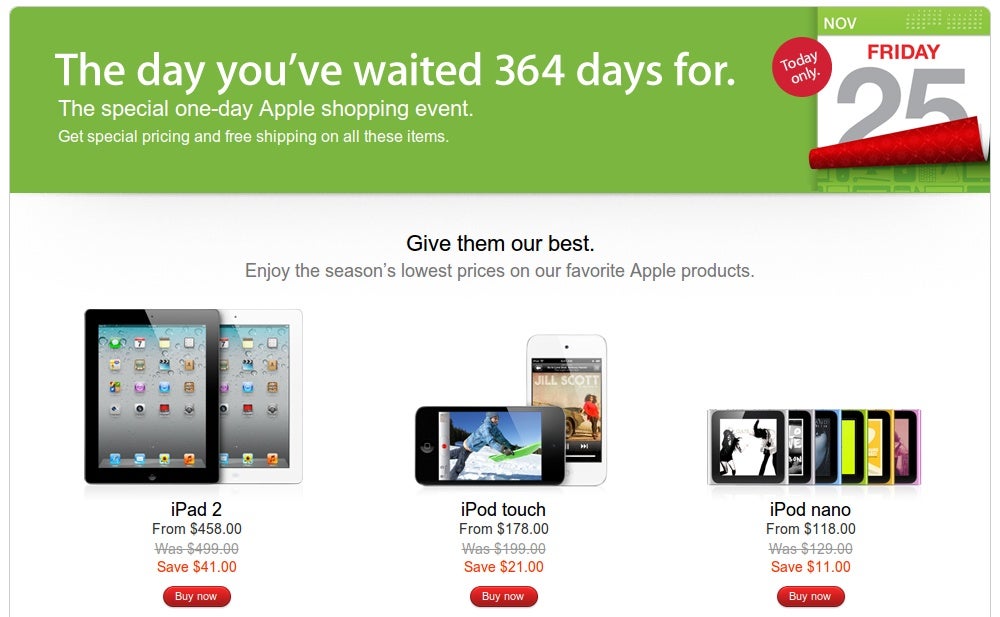 Apple kicks off Black Friday sale: iPad 2 prices starting from $458