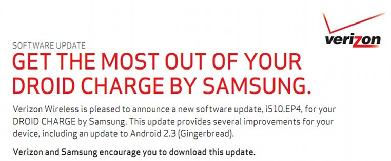 the Samsung Droid Charge now is powered by Android 2.3 - Are pigs flying? Samsung Droid Charge getting Gingerbread update now