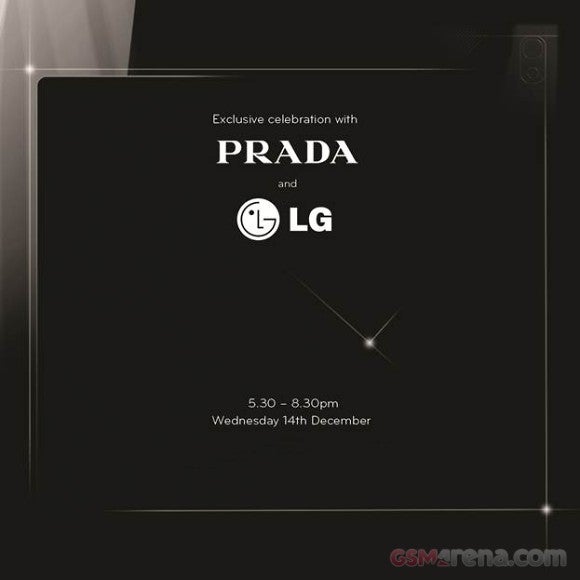 The invitation for the December 14 LG and Prada event in London - The Prada phone by LG 3.0 may be unveiled on December 14