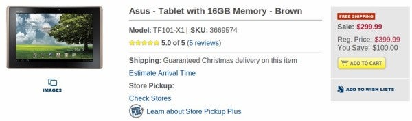 Asus Eee Pad Transformer drops down to a very enticing $299.99 price point at Best Buy