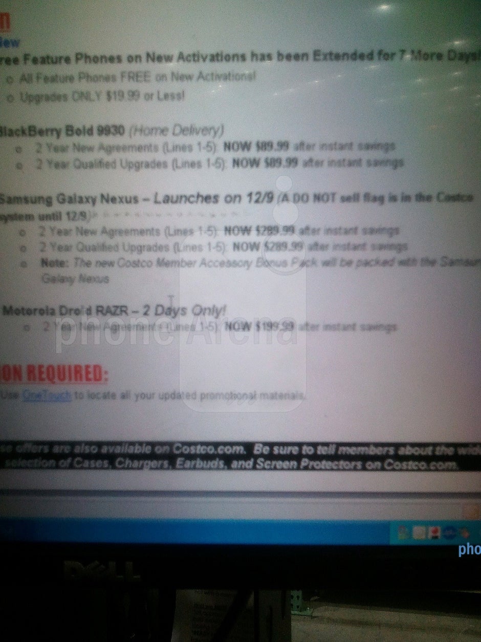 Samsung Galaxy Nexus to cost 289 at Costco, bonus accessory pack included PhoneArena