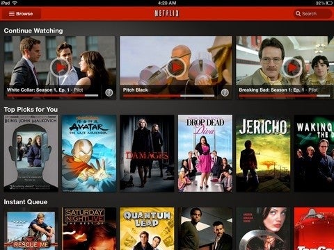 Netflix brings updated tablet UI to the iPad