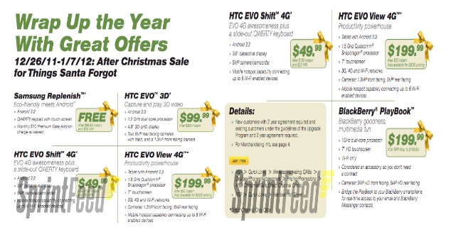 Save some money with Sprint's after Xmas sale - Sprint's after Xmas sale brings discounts on certain phones and tablets