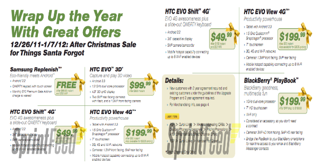 Save some money with Sprint&#039;s after Xmas sale - Sprint&#039;s after Xmas sale brings discounts on certain phones and tablets