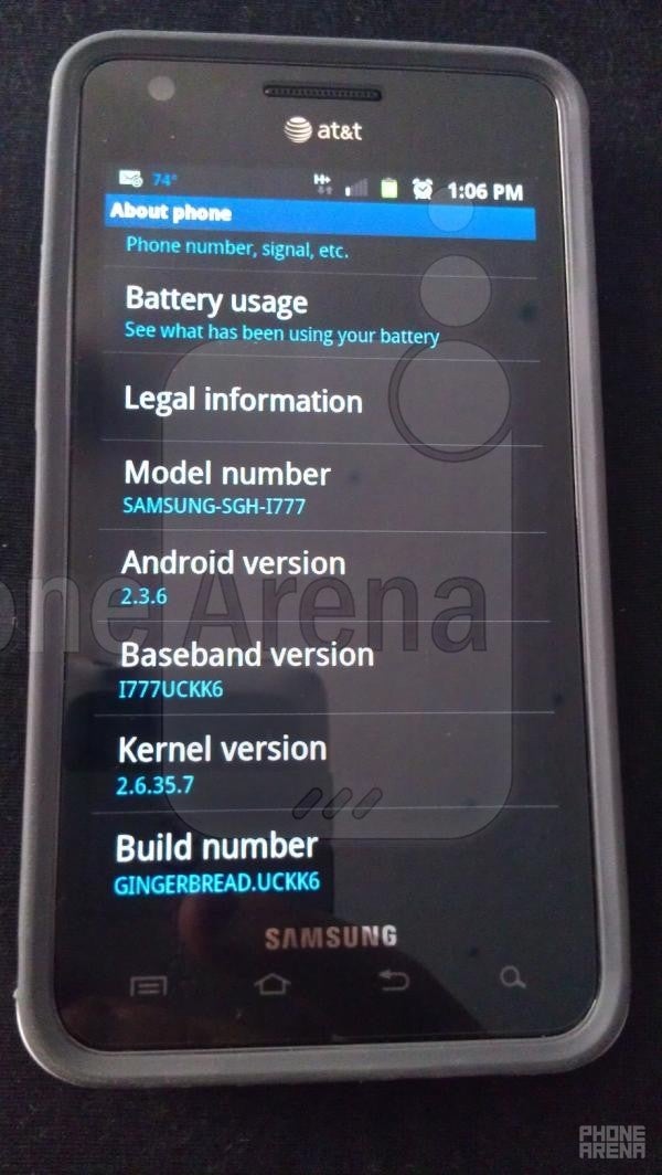 OTA update for the AT&amp;T Samsung Galaxy S II brings it to Android 2.3.6