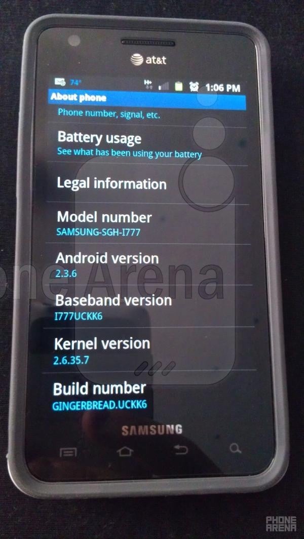 OTA update for the AT&T Samsung Galaxy S II brings it to Android 2.3.6