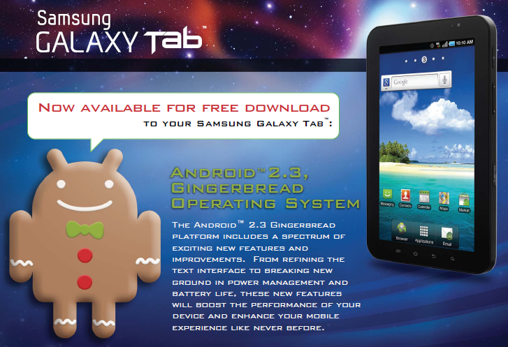 The U.S. Cellular version of the Samsung Galaxy Tab is getting Gingerbread - U.S. Cellular updates Samsung Galaxy Tab to Android 2.3.5