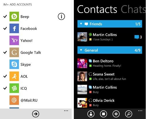 Windows Phone gets cross-platform messaging service with "Beep" for IM+