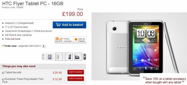 Wi-Fi version of HTC Flyer drops in price to an affordable $311 (£199) pricing in the UK
