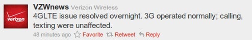 Verizon says 4G LTE outage resolved, all other services worked during the outage