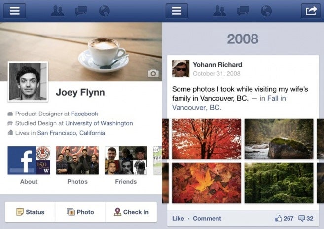 Facebook Timeline app update to land on iPad in mid to late January