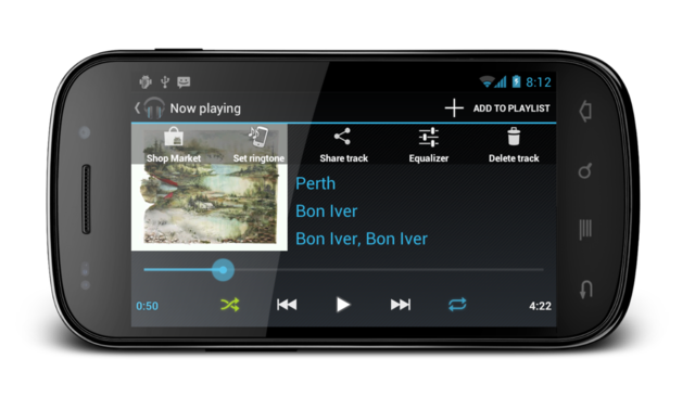 Cyanogenmod 9's new music app features detailed