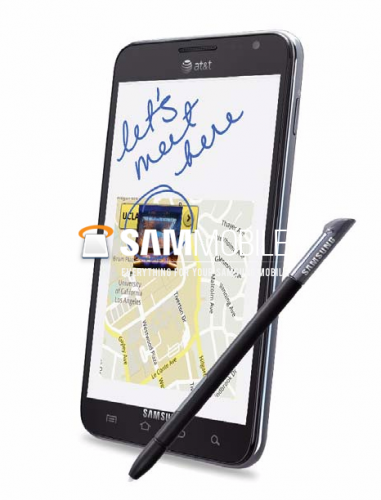 AT&amp;T appears on this rendering of the Samsung GALAXY Note - Rendering of Samsung GALAXY Note shows AT&T branding