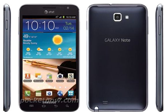 Official press shots of the AT&T Samsung Galaxy Note arrive showing us some sharp details