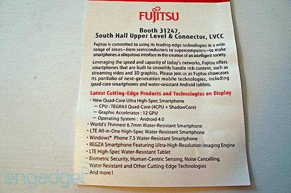 Fujitsu will announce the world's first quad-core Tegra 3 smartphone at CES - Fujitsu will announce a quad-core smartphone at CES, powered by Tegra 3