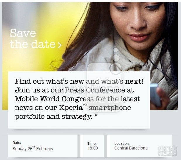 Sony starts sending out MWC 2012 invitations, hints at new Xperia smartphones