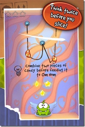 Cut the Rope is now on the BlackBerry PlayBook