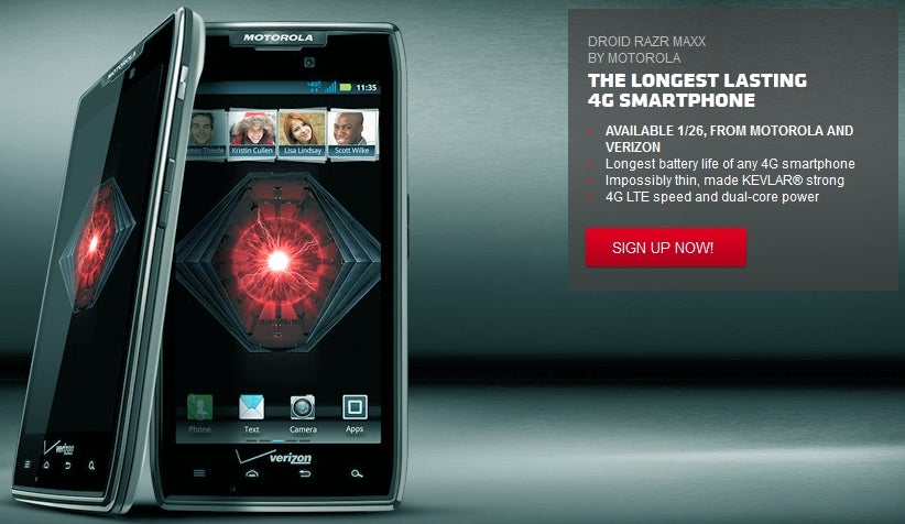 DROID RAZR MAXX releasing on Jan 26