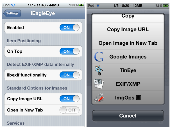 New Cydia tweak iEagleEye gives you more options when downloading photos off the Internet