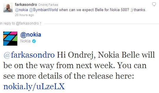 Nokia Belle might arrive prematurely to older devices, starting next week