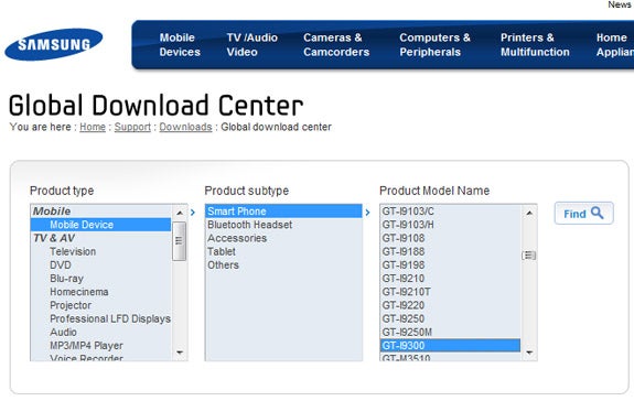 Is the ST-i300 the Samsung Galaxy S III? - Samsung Galaxy S III might have appeared on Samsung support site