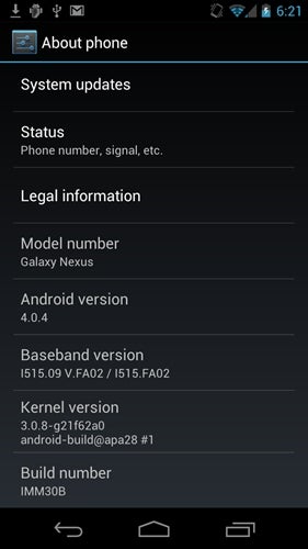 Android 4.0.4 leaks for the Verizon Galaxy Nexus, runs noticeably faster