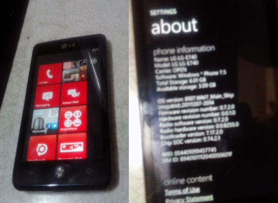 The handset for sale - LG Fantasy for sale by XDA forum member; video of phone shown