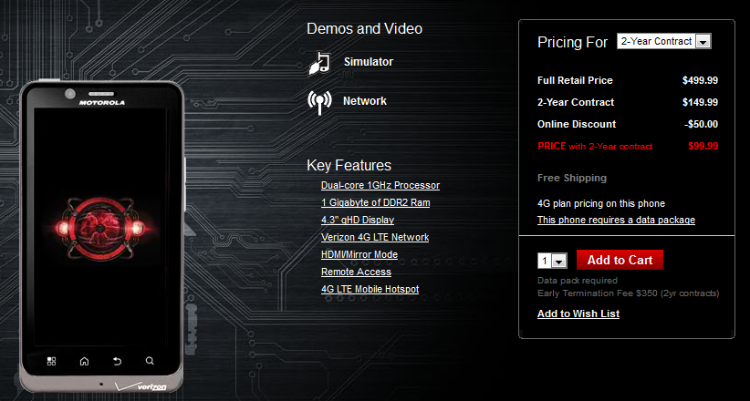 The Motorola DROID BIONIC is now $99.99 on contract at Verizon - What&#039;s a Motorola DROID BIONIC sans microSD card? $99 on contract