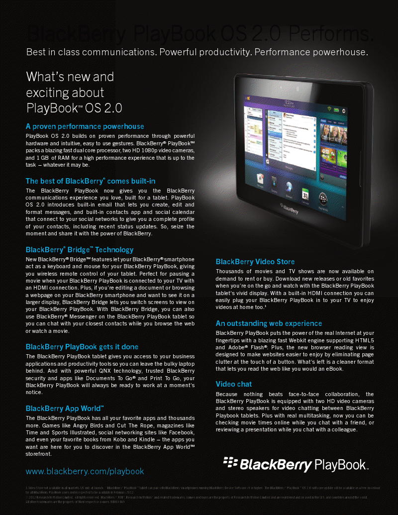 BlackBerry Playbook OS 2.0 officially launching tomorrow