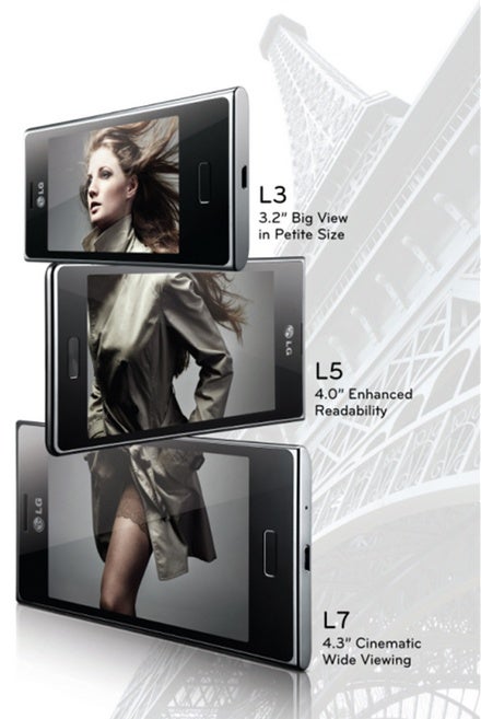 LG kicks off Optimus L series: L3, L5, L7 go from low to high-end, unveiled right before MWC