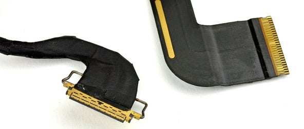 The LCD cable for the Apple iPad 2 (L) and iPad 3 (R) - Apple iPad 3 Retina display confirmed by iFixit