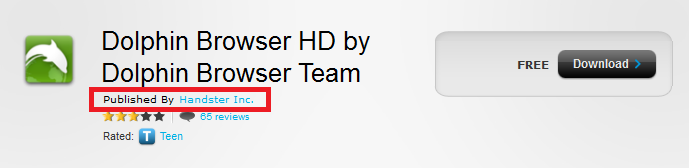 Owned by Opera, Handster submitted the Dolphin Browser HD to BlackBerry App World although it was developed by MoboTap - Are Android apps going to BlackBerry App World without developer&#039;s permission?