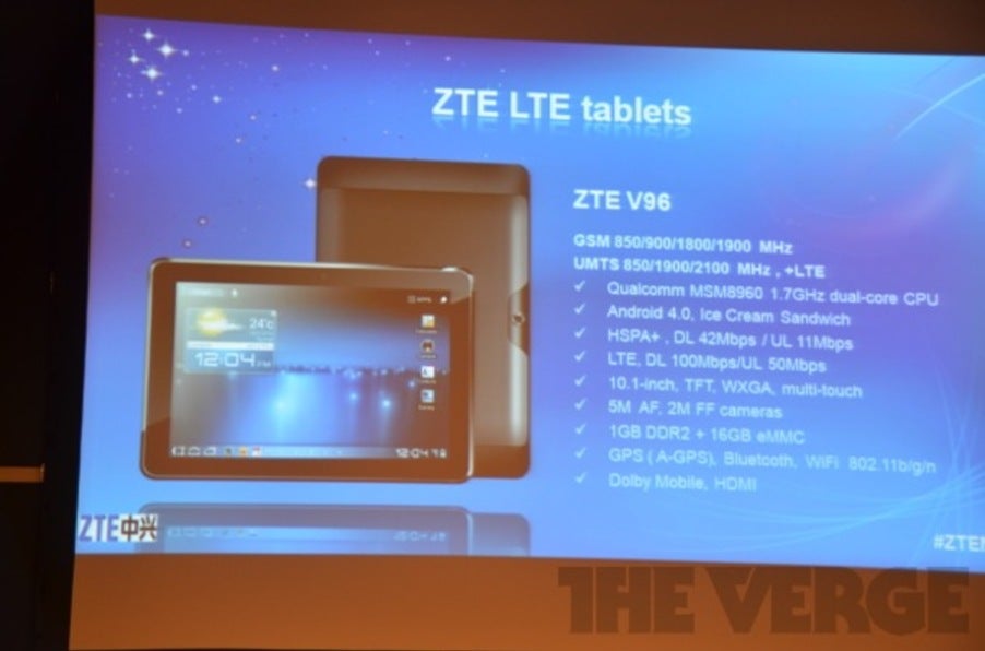 ZTE brings four tablets to MWC: quad-core PF 100 and T98, high-end V96 and affordable V9S