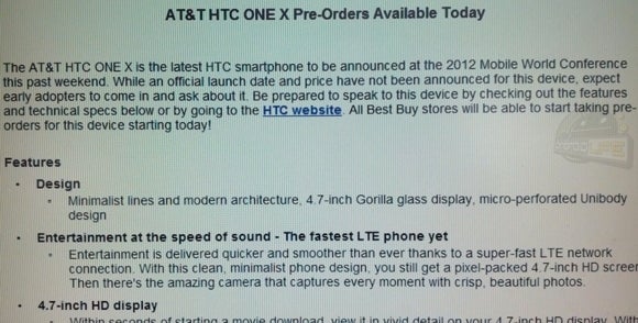 $50 will reserve you an HTC One XL at Best Buy - AT&amp;T&#039;s HTC One XL now available for pre-order at Best Buy; no online orders accepted for now