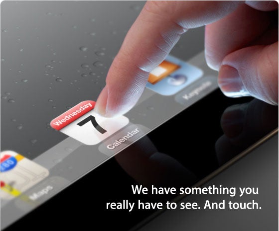Invite to Apple's March 7th event - Report: Apple to offer 8GB Apple iPad 2 along with new Apple iPad 3